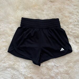Adidas Pacer Essentials Knit High-Rise Black Aeroready Athletic Shorts